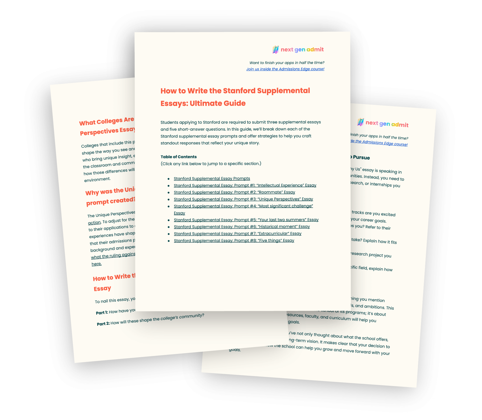 Free supplemental essay guides for 30+ top colleges